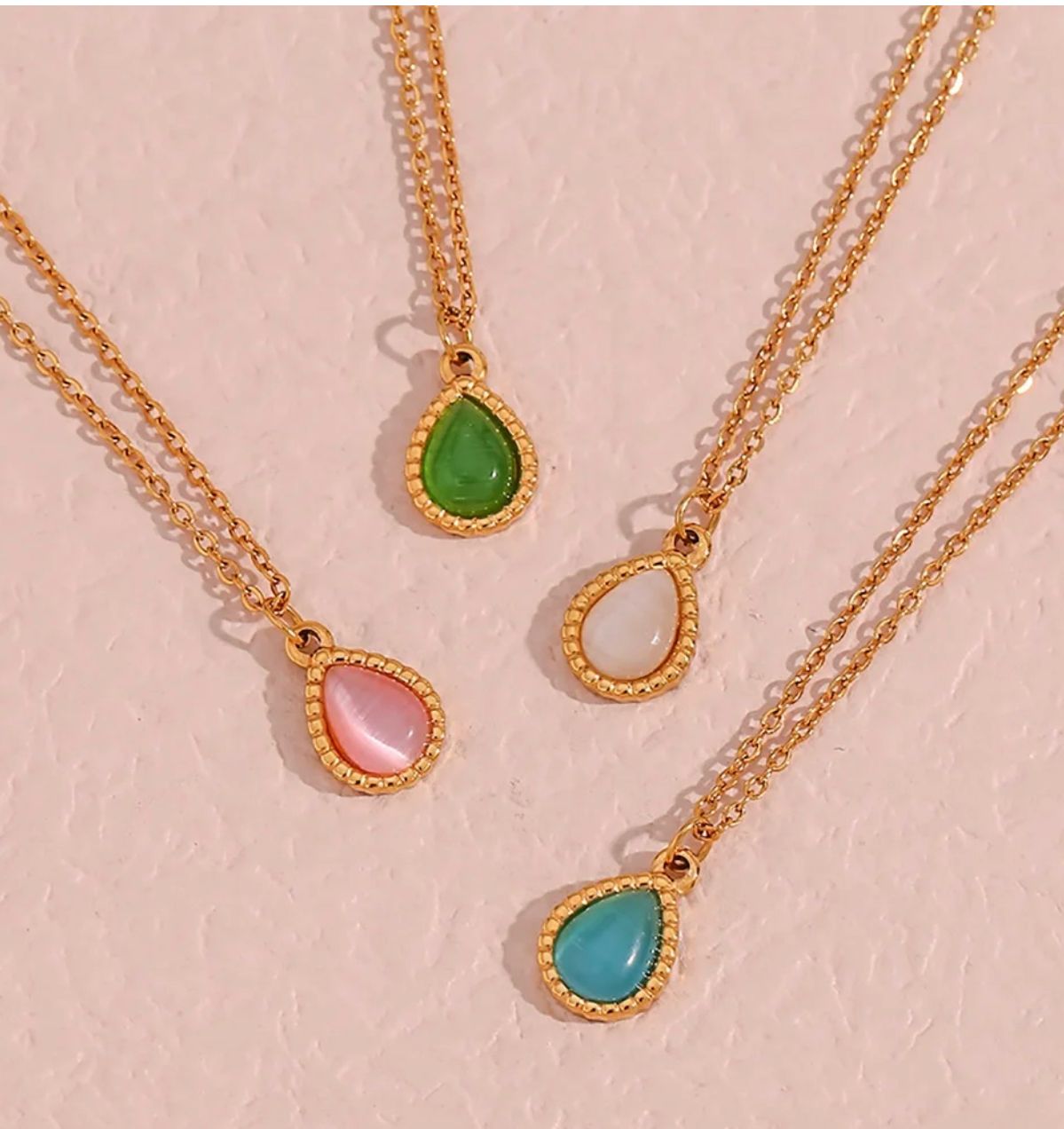 18K Gold Plated "Mystic Orb" Opal Pendant Necklace