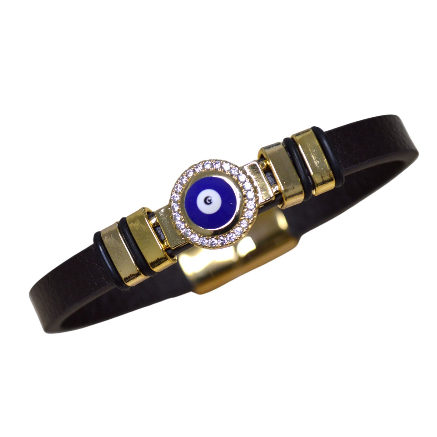 "Evil Eye" leather bracelet