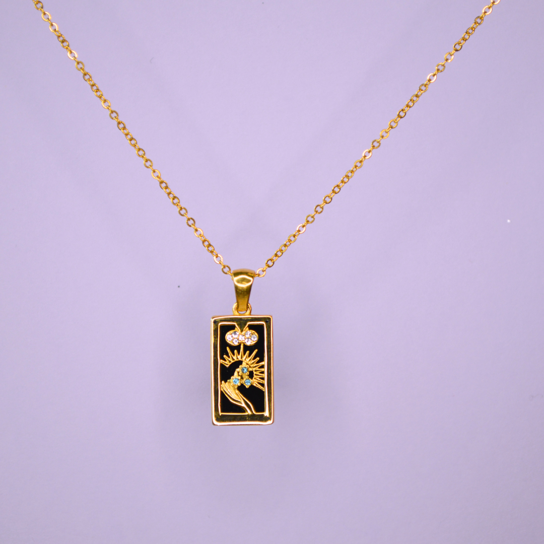 18K Gold Plated "Aspire" Tarot Pendant Necklace