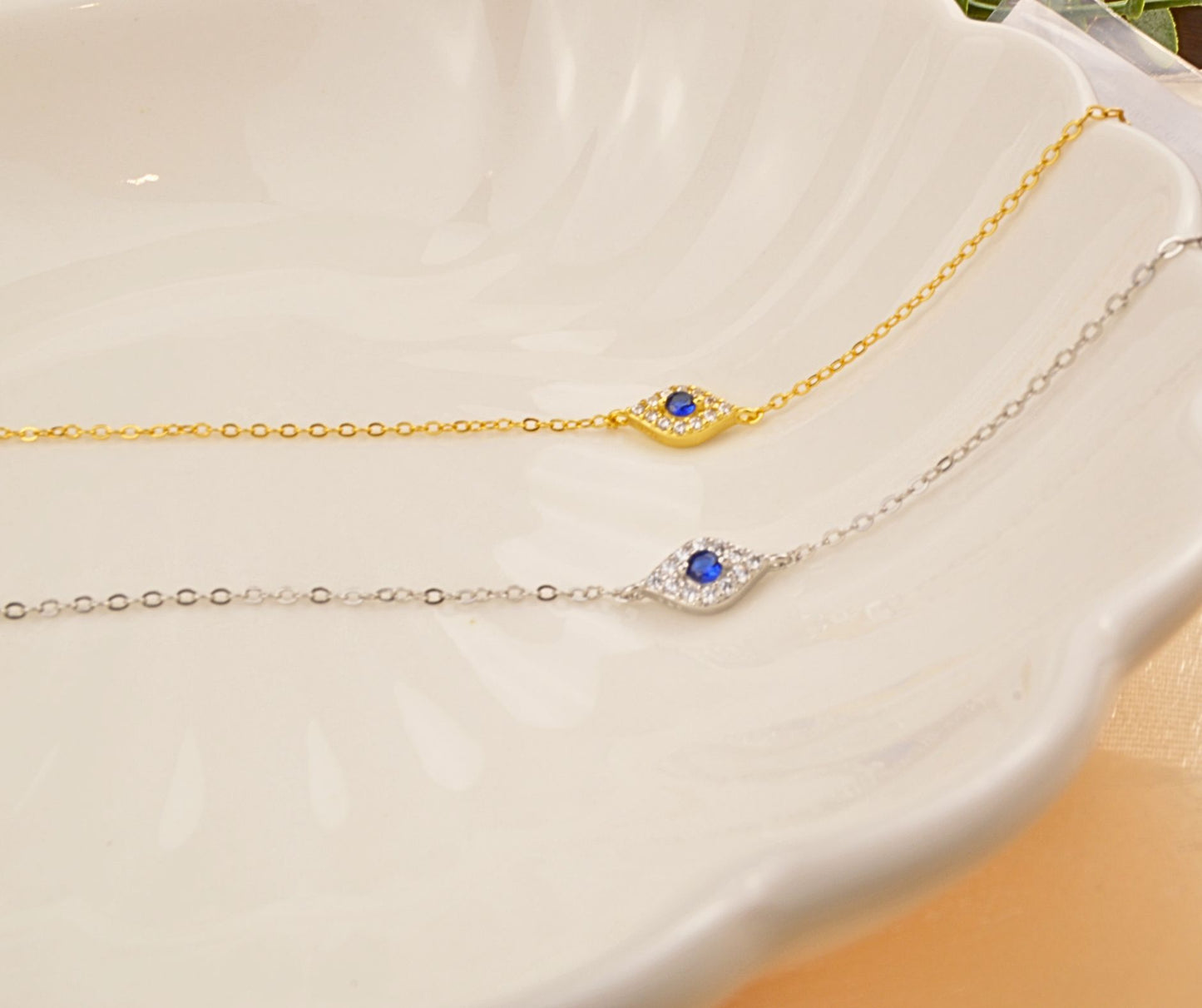 Gold Silver Evil Eye-S