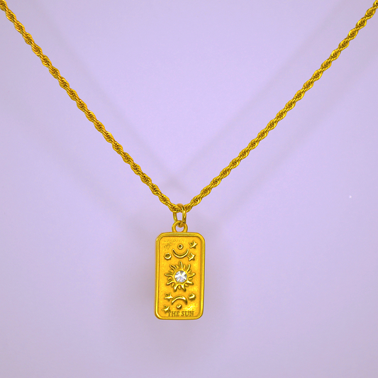 18K Gold Plated "Aura" Tarot Pendant Necklace